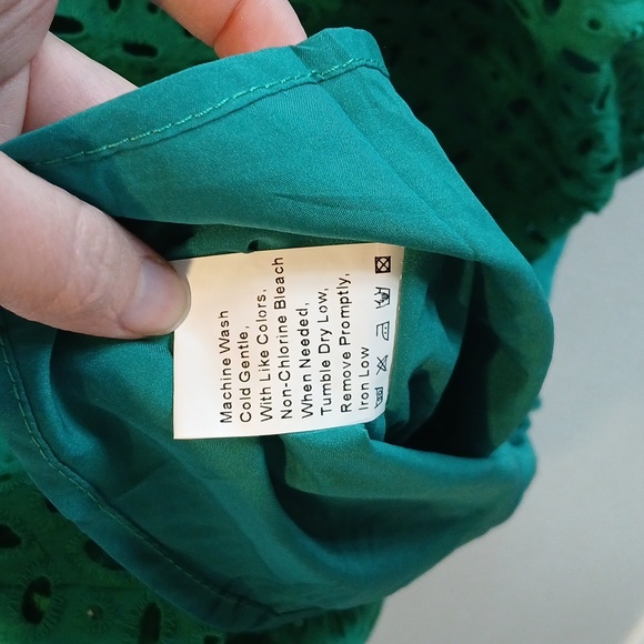 PRETTYGARDEN Women's Summer Sundresses Eyelet Cap Sleeve V Neck Short Boho Dress - Picture 8 of 8